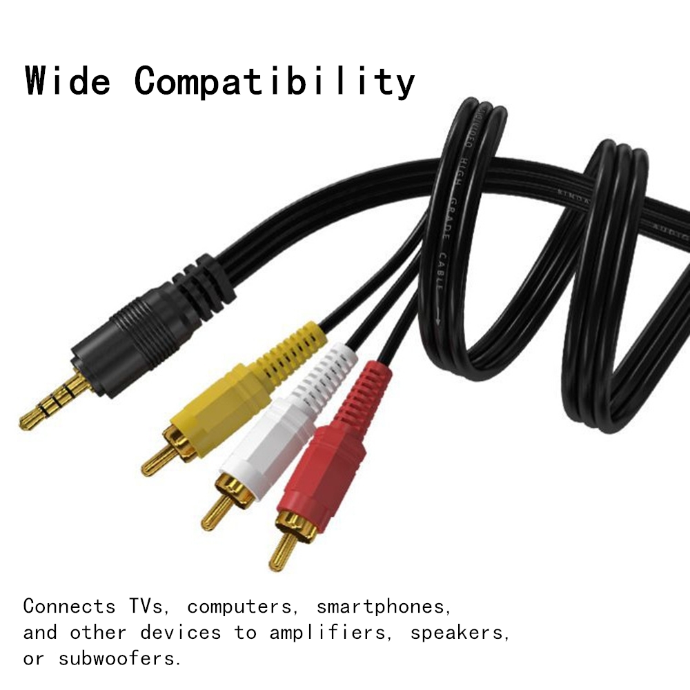 Home Cinema Amplifier - 3.5 มม.ถึง 3 RCA Audio Video