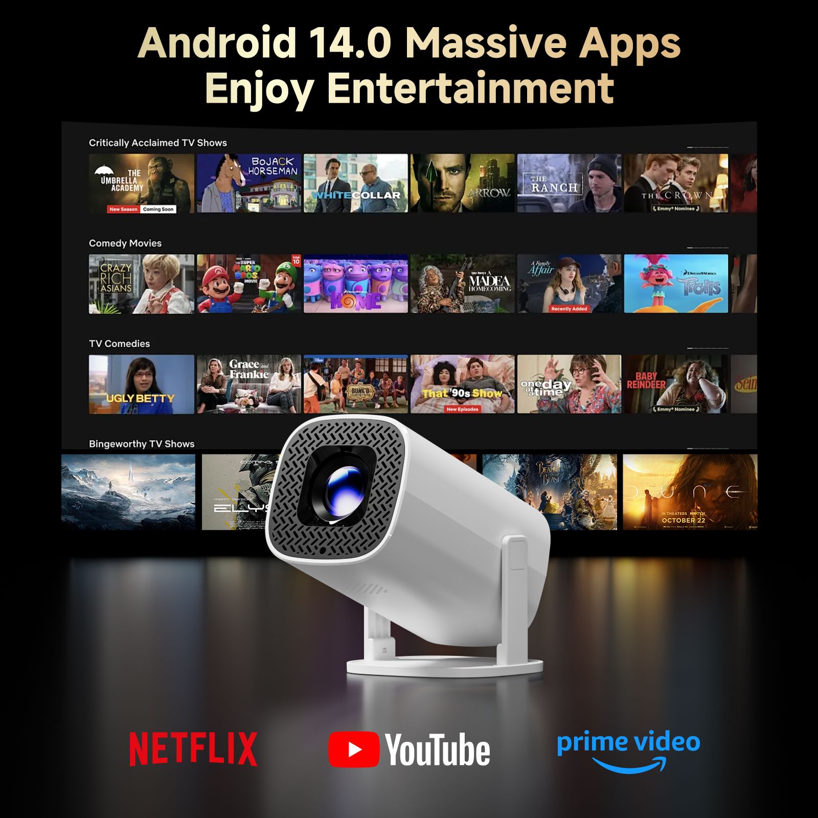 HONGTOP P30PROสมาร์ทมินิโปรเจค - Home Cinema Compact บทวิจารณ์และราคา