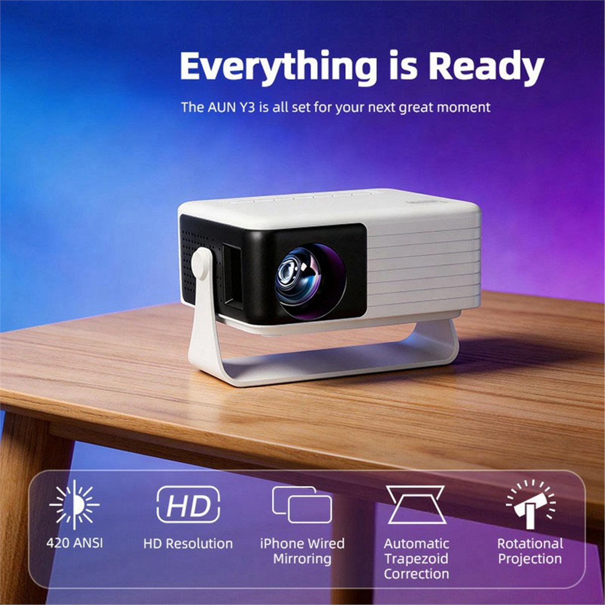 โปรเจคเตอร์ขนาดเล็ก L70A Y3 แบ - Home Cinema Compact บทวิจารณ์และราคา